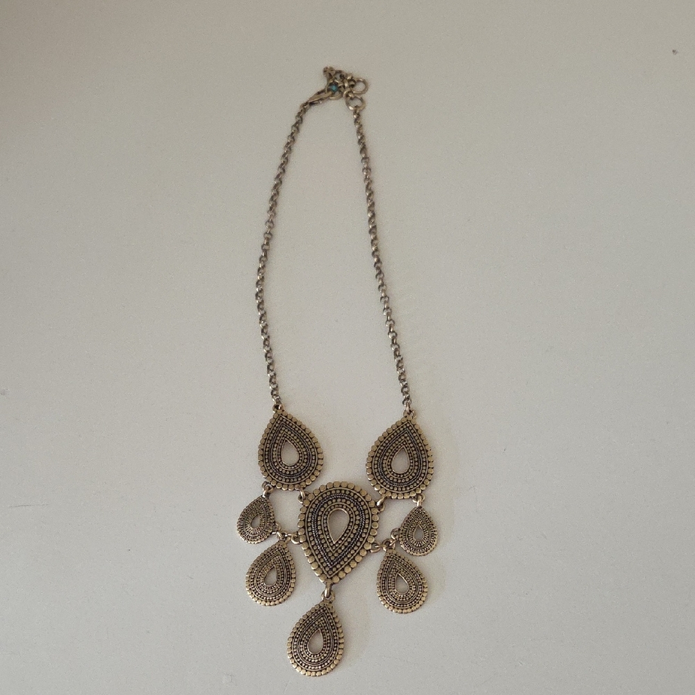 Lucky Brand Gold Teardrop Pendant Necklace